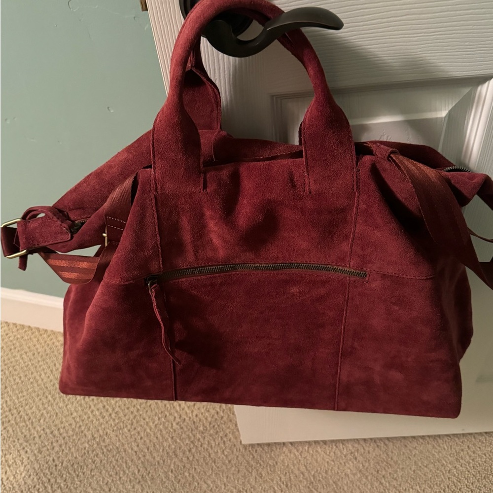 Beautiful suede weekend tote